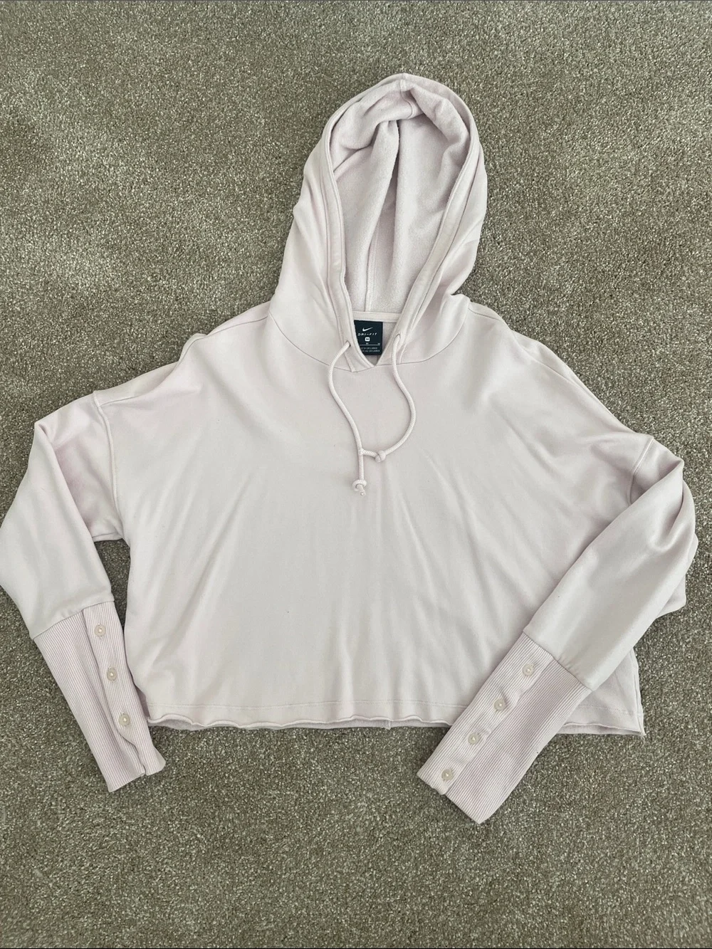 Nike Light Pink Cropped Hoodie
